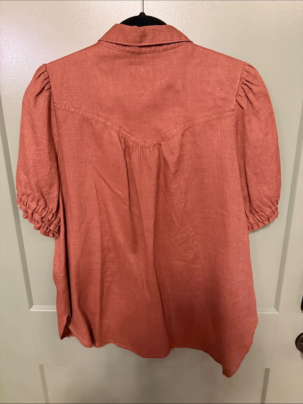 Pilcro brown Button Front Puff Sleeve Shirt - Picture 5 of 6
